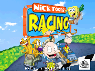 Nicktoons Racing title screen for Playstation